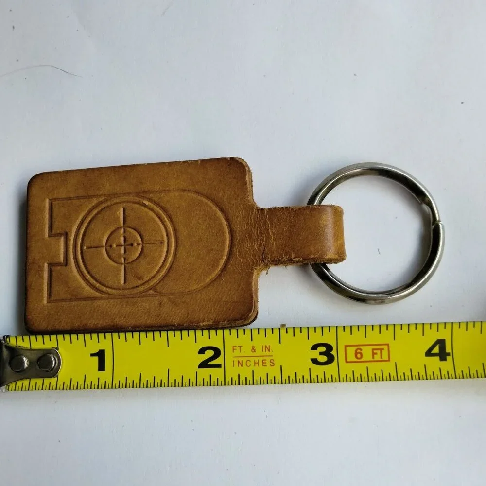 Leather Stamp Keychain Dearborn Fabricating Manufacturing Detroit Michigan VTG